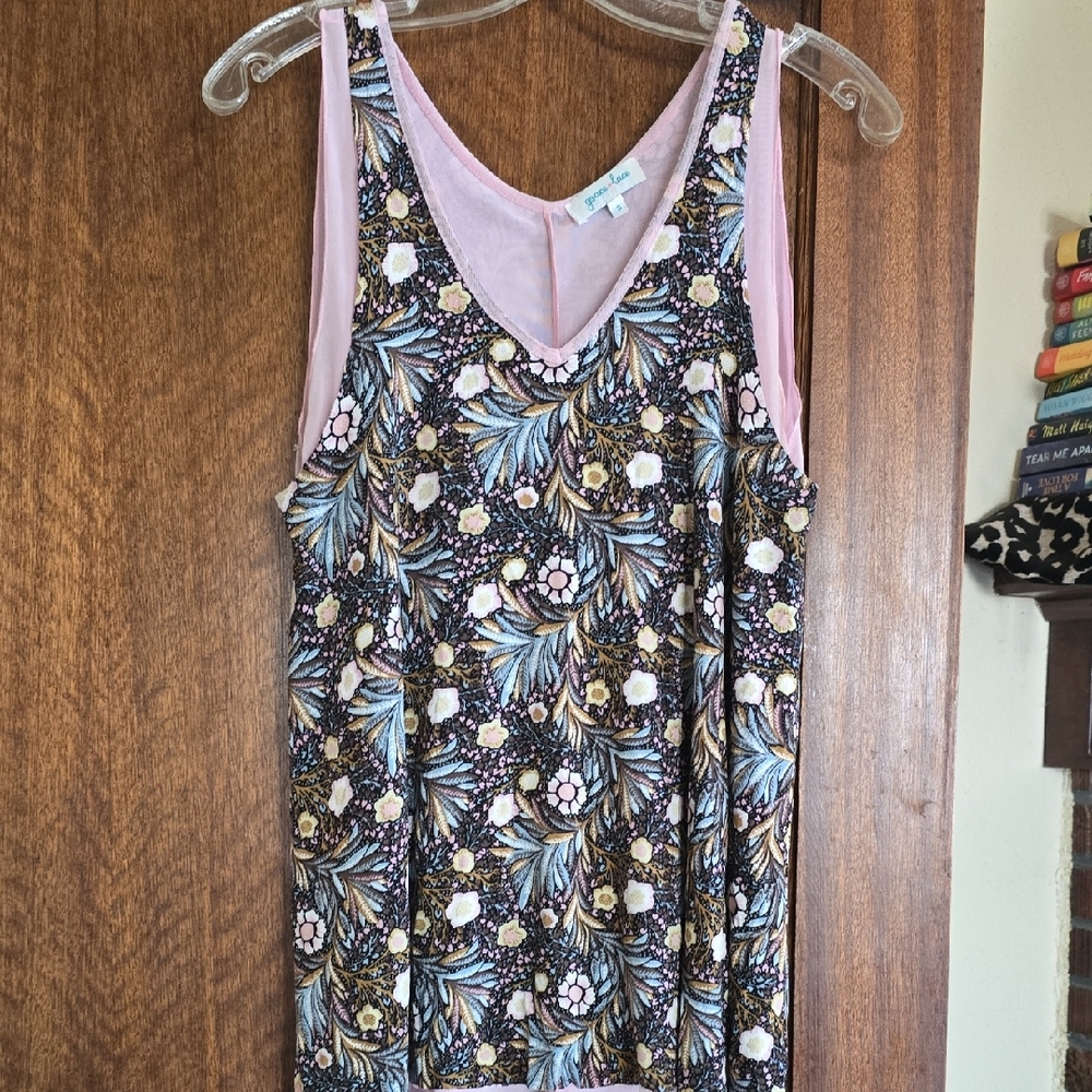 Grace & Lace Multicolor Floral Tank Top